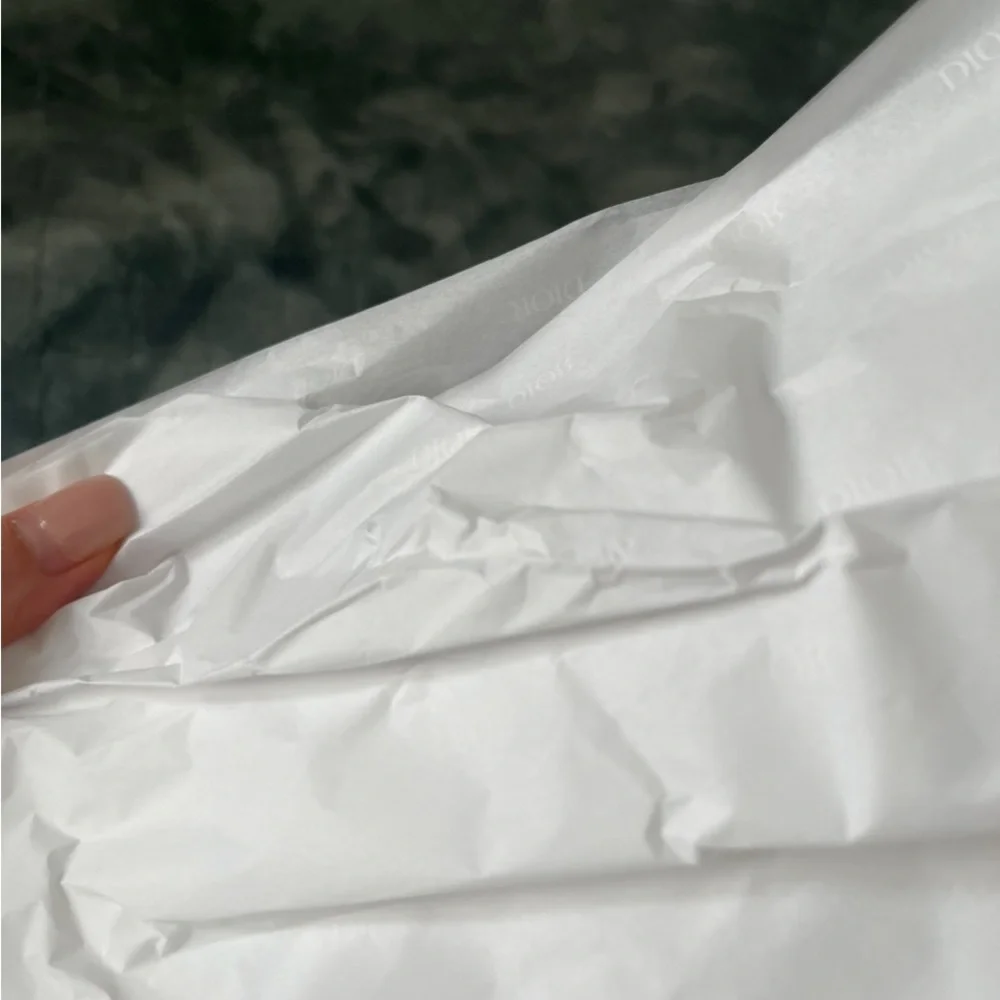 Dior White Logo Tissue Paper and Original Gift Box Luxury Packaging Set